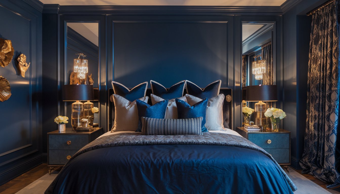 How to Decorate a Dark Blue Bedroom Like a Pro